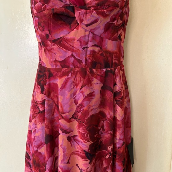 Lulus Beautiful Soul Burgundy Floral Print Twist-front Maxi Dress - Size M NWT - Picture 4 of 11